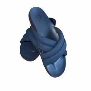 Olukai Hila Slide Sandal Navy Women’s Size 9